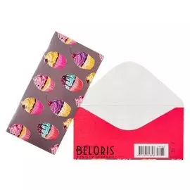 Конверт для денег "Пирожные" конгрев, тиснение фольгой