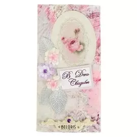 Конверт для денег "В день свадьбы!" ручная работа, нежные цветы