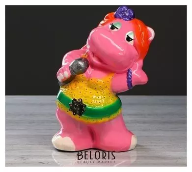 Копилка "Бегемотиха - певица" глянец, 28 см