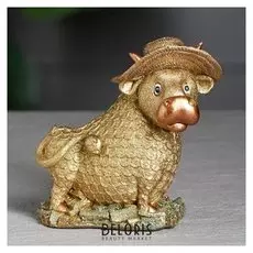 Копилка "Борька", золотистый, 14 см