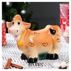 Копилка "Буренка", символ года 2021, разноцветная, 20 см