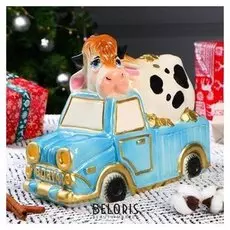 Копилка "Бычок боря", символ года 2021, разноцветная, 25 см