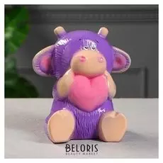 Копилка "Бычок кроха" цвет сиреневый, глянец