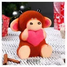 Копилка "Бычок кроха" флок, коричневый, 18 см