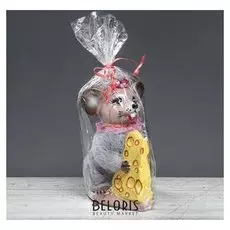 Копилка декор "Мышка с сыром", 20 см