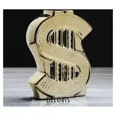 Копилка "Доллар", булат, золотистый цвет, 18 см