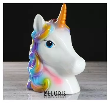 Копилка "Единорог", глянец, разноцветная, 30 см