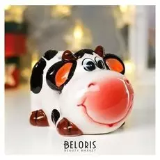 Копилка керамика "Бурёнка пятнистая" 10,3х11х8,8 см