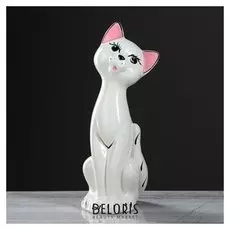 Копилка "Кот матвей", белая глазурь, 34 см