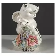 Копилка "Крыса с мешком", цветная лепка