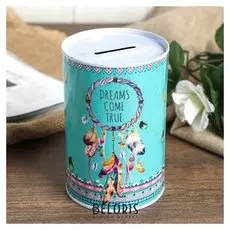 Копилка металл банка "Ловец снов" 12х8х8 см
