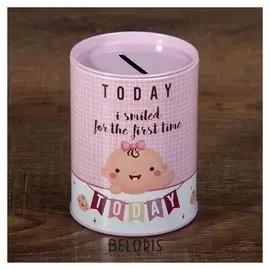 Копилка металл "Малыши" 10х7,5х7,5 см