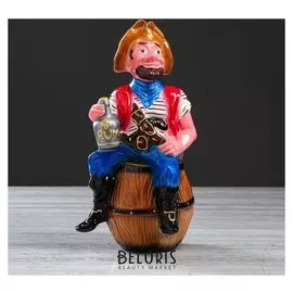 Копилка "Моряк на бочке", глянец, 32 см