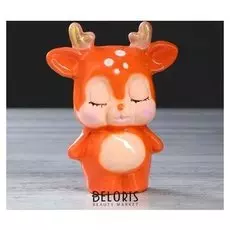 Копилка "Оленёнок", оранжевый цвет, 19 см