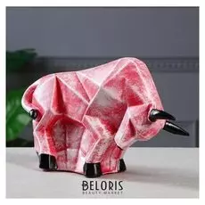 Копилка-оригами "Бык", красный камень, 16 см