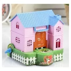 Копилка пластик "Надёжная охрана дома" механическая 11,5х10,5х11 см