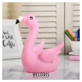 Копилка пластик "Розовый фламинго" 20х13,5х23 см