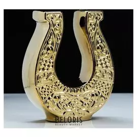 Копилка "подкова, булат, золотистый цвет, 21 см