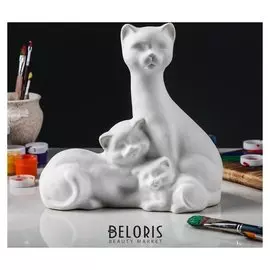 Копилка-раскраска "Кошка с котятами", 26 см