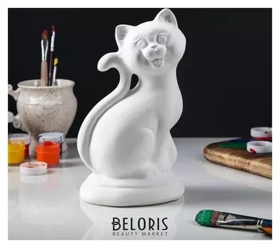 Копилка -раскраска "Кошка соня", под роспись, 25 см