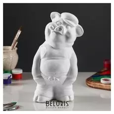 Копилка -раскраска "Свинка фёдор", под роспись, 28 см