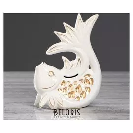 Копилка "Рыбка", белая, 18 см