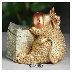 Копилка "С пачкой денег", золотистый, 15 см