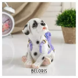 Копилка "Щенок долматинец с рюкзаком" 15,5 см.