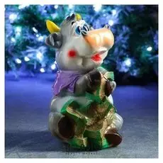 Копилка "Символ года: бычок с зеленью" 24х17см