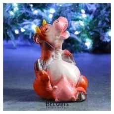 Копилка "Символ года: корова чешет ушко" 21х13х19см