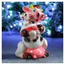 Копилка "Символ года: корова с телёнком" 25х19х16см