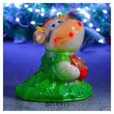 Копилка "Символ года: корова в платье" 18х16х16см