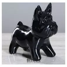 Копилка "Собачка агнес", глянец, чёрный цвет, 16 см