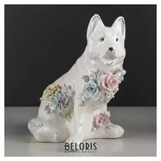 Копилка "Собака овчарка", глазурь, разноцветная, 28 см