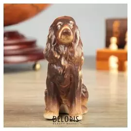 Копилка "Собака спаниель", коричневый цвет, 13 см