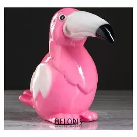 Копилка "Тукан", розовый цвет, 19 см