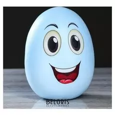 Копилка "Яйцо", глянец, голубой цвет, 18 см