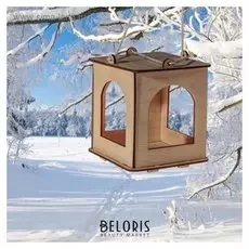 Кормушка для птиц «Фонарик», 13 × 13 × 15,5 см