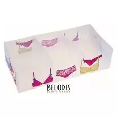 Короб для хранения 6 ячеек без крышки 30,5х16х8 см "Женское белье" цвет белый