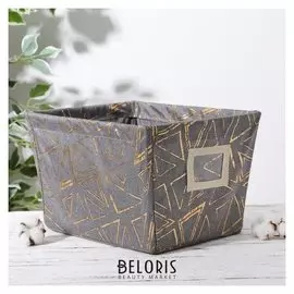 Короб для хранения «Геометрик», 36×25,5×19,5 см, цвет серо-золотой