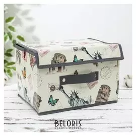 Короб для хранения с крышкой «Ретро», 26×20×17 см