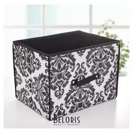 Короб для хранения «Вензель», 37×27×27 см, цвет чёрно-белый