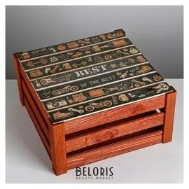 Коробка деревянная подарочная Best Of The Best, 30 × 30 × 15 см