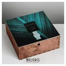 Коробка деревянная подарочная «Эко стиль», 25 × 25 × 10 см