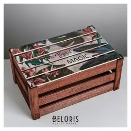 Коробка деревянная подарочная Tropical Magic, 21 × 33 × 15 см