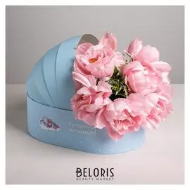 Коробка для цветов люлька «Любимый сынок», 30 х 20 х 10 см