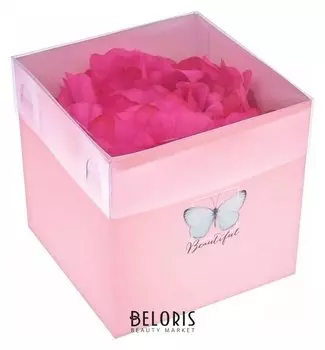 Коробка для цветов с Pvc-крышкой Beautiful, 12 × 12 × 12 см