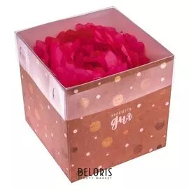 Коробка для цветов с Pvc-крышкой «Хорошего дня», 12 × 12 × 12 см