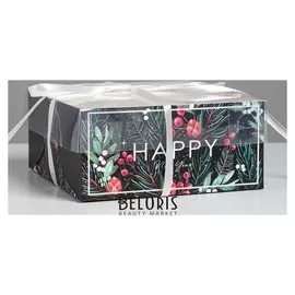 Коробка для капкейка Happy New Year, 16 х 16 х 7,5 см