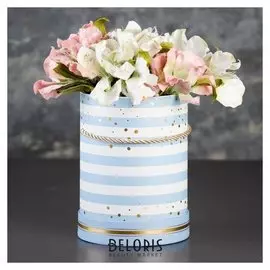 Коробка круглая для цветов 14 х 14 х 18,5 см